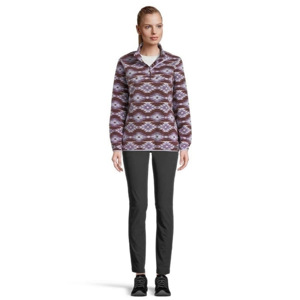 WOODS Purple & Blue Southwestern Design Warm Fleece Half Zip Sweater XS